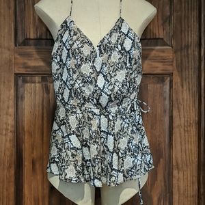 Maurices snake skin print peplum tank